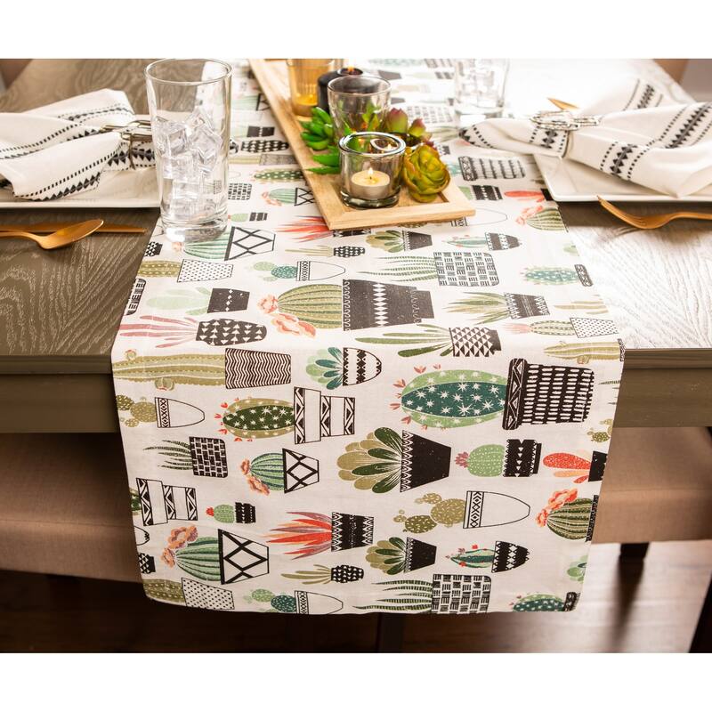 Design Imports Harelquin Print Table Runner (0.25 inches high x 14 inches wide x 72 inches deep)