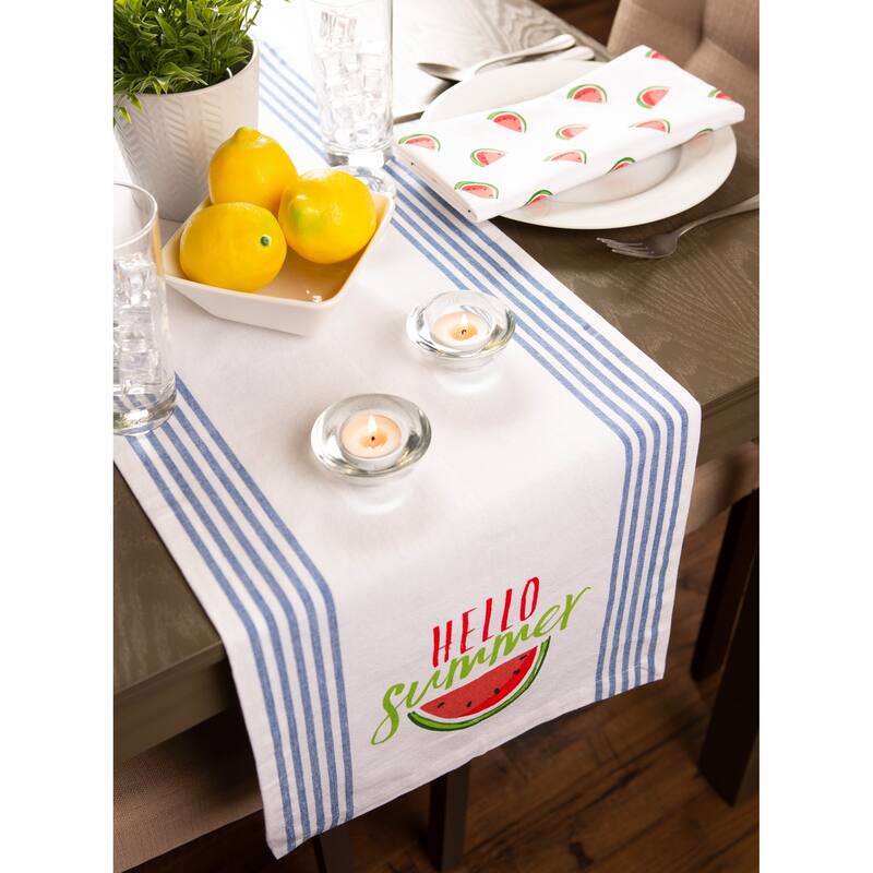 Design Imports Harelquin Print Table Runner (0.25 inches high x 14 inches wide x 72 inches deep)