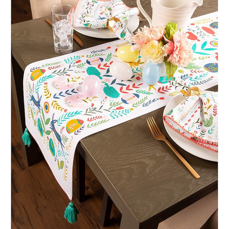 Design Imports Harelquin Print Table Runner (0.25 inches high x 14 inches wide x 72 inches deep)