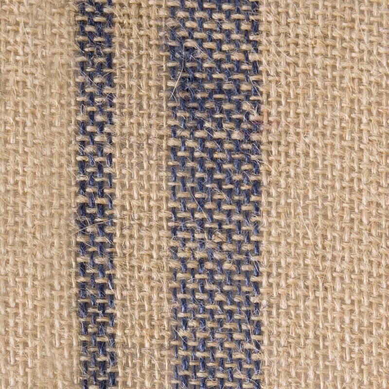 Design Imports Jute Burlap Double Border Table Runner - 108"x14" - French Blue