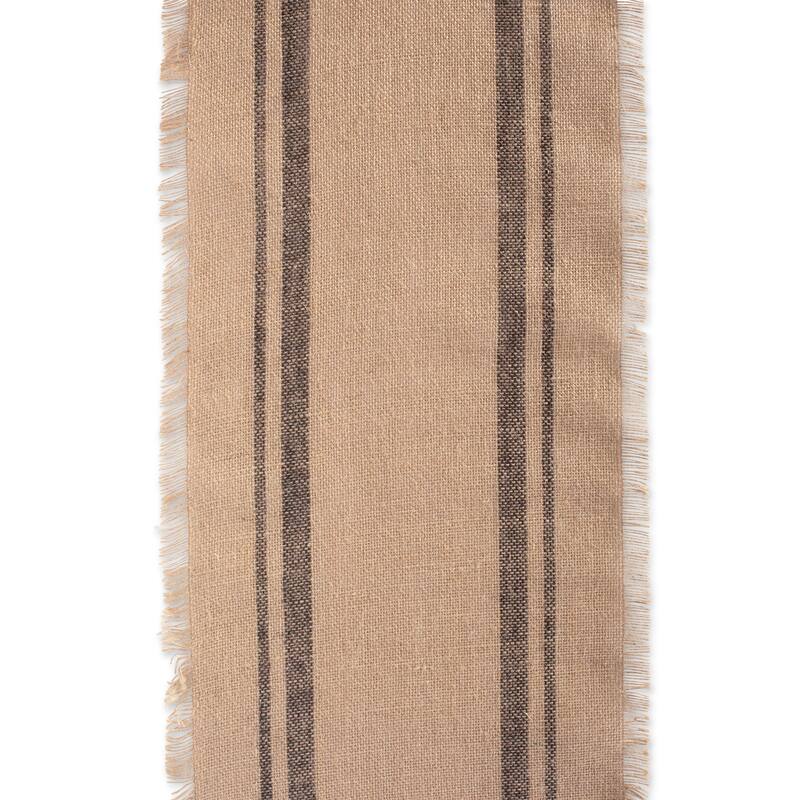 Design Imports Jute Burlap Double Border Table Runner