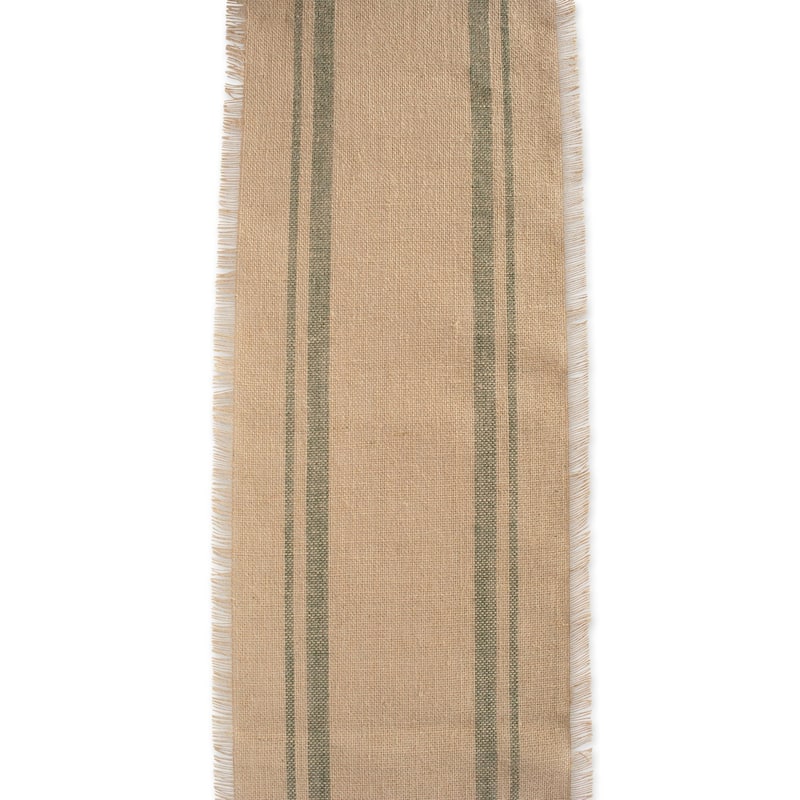 Design Imports Jute Burlap Double Border Table Runner