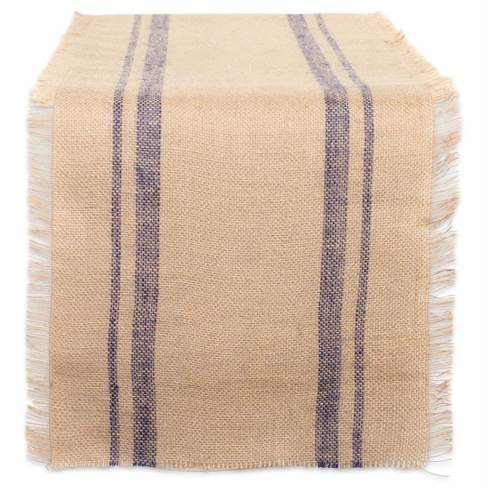 Design Imports Jute Burlap Double Border Table Runner
