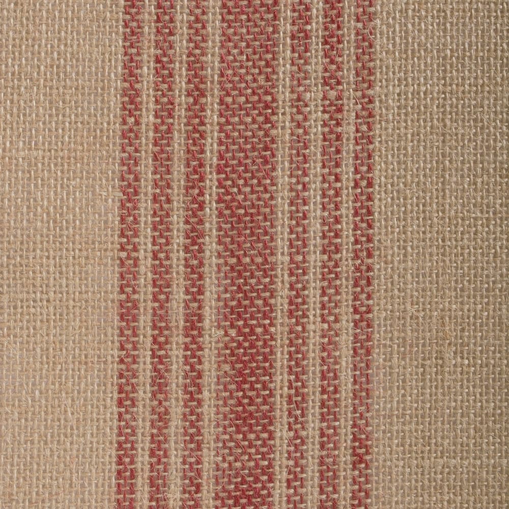 Design Imports Jute Burlap Middle Stripe Table Runner