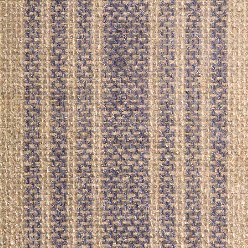 Design Imports Jute Burlap Middle Stripe Table Runner - 108"x14" - French Blue