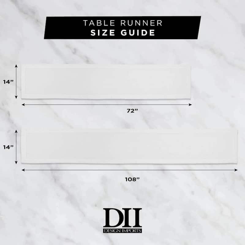 Design Imports Jute Burlap Middle Stripe Table Runner