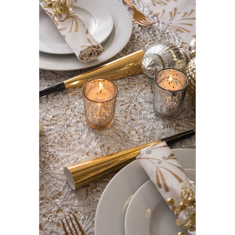 Design Imports Sequin Mesh Roll Table Runner (0.25 inches high x 16 inches wide x 120 inches deep) - 120"x16"