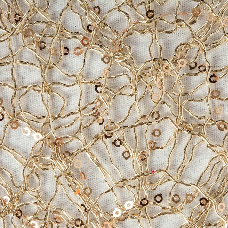Design Imports Sequin Mesh Roll Table Runner (0.25 inches high x 16 inches wide x 120 inches deep) - 120"x16" - Gold