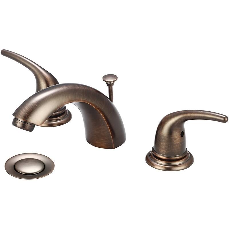 Accent Two Handle Widespread Bath Faucet with Brass Pop Up Drain