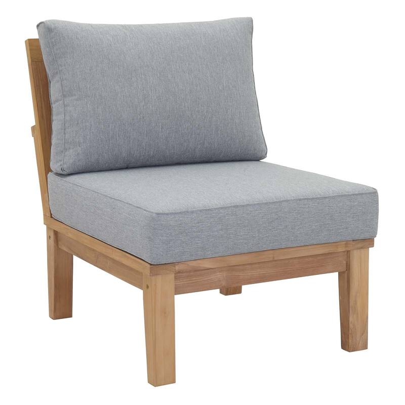 Pier Armless Outdoor Patio Teak Sofa