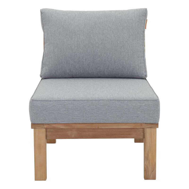 Pier Armless Outdoor Patio Teak Sofa