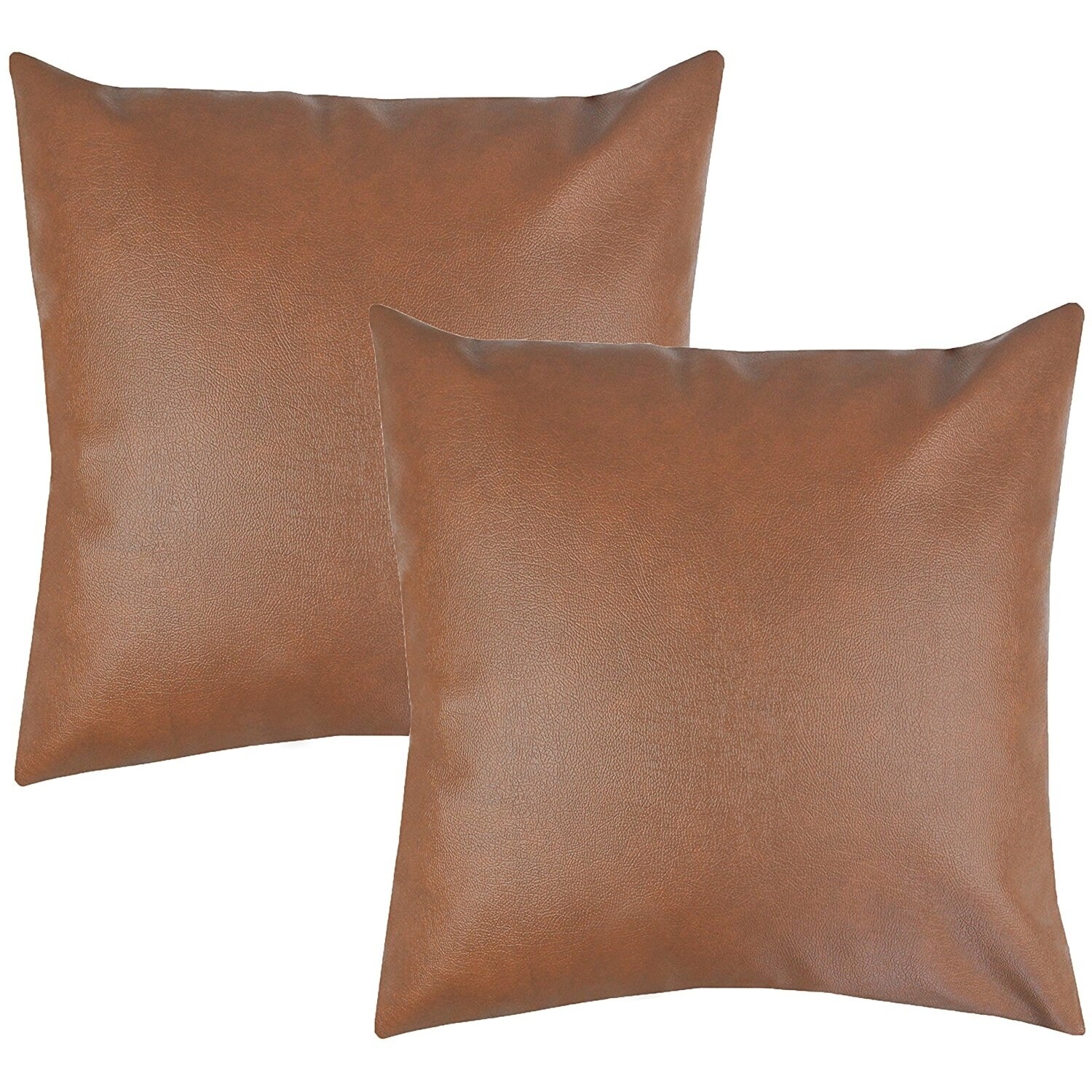 Shop Decorative Throw Pillow Covers Faux Leather Milo On Sale
