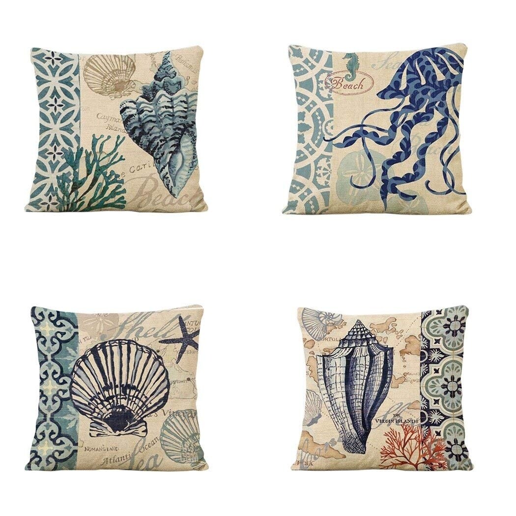 Beach Decor Sofa Throw Pillow Cover Ebay Beach Decor Sofa Throw Pillow Cover