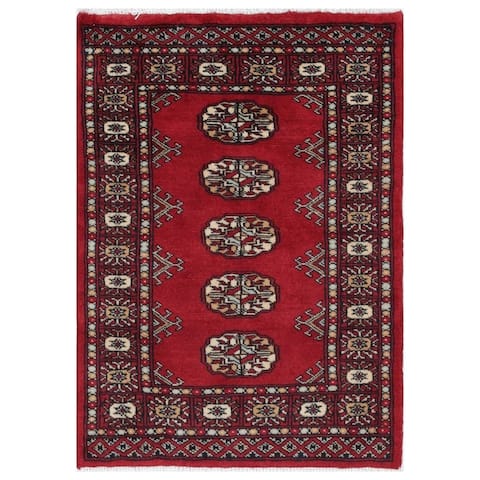 Handmade One-of-a-Kind Bokhara Wool Rug (Pakistan) - 2'1 x 2'10