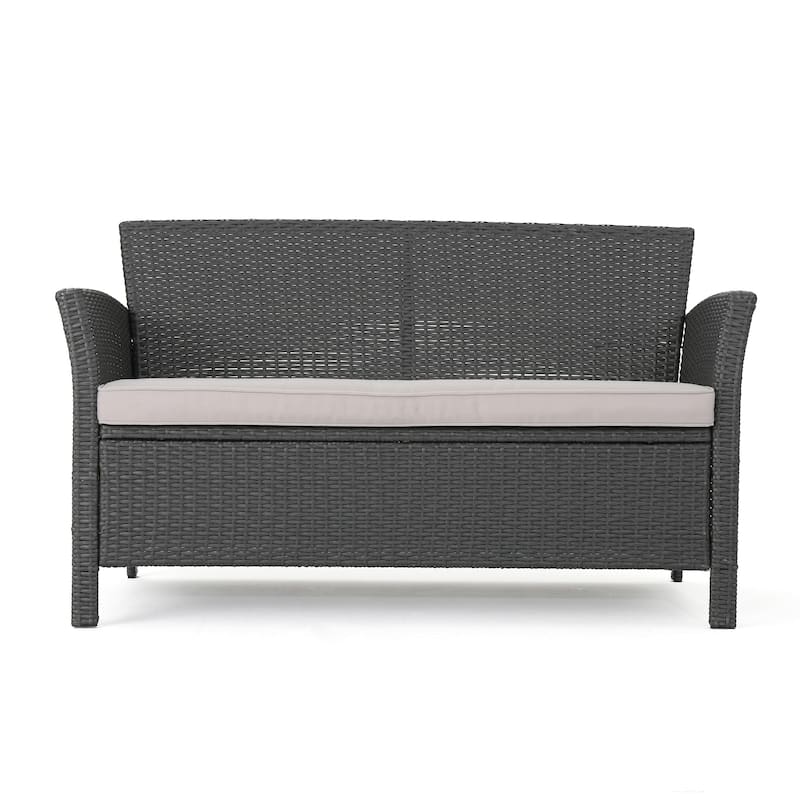 St. Lucia Outdoor Wicker Loveseat by Christopher Knight Home