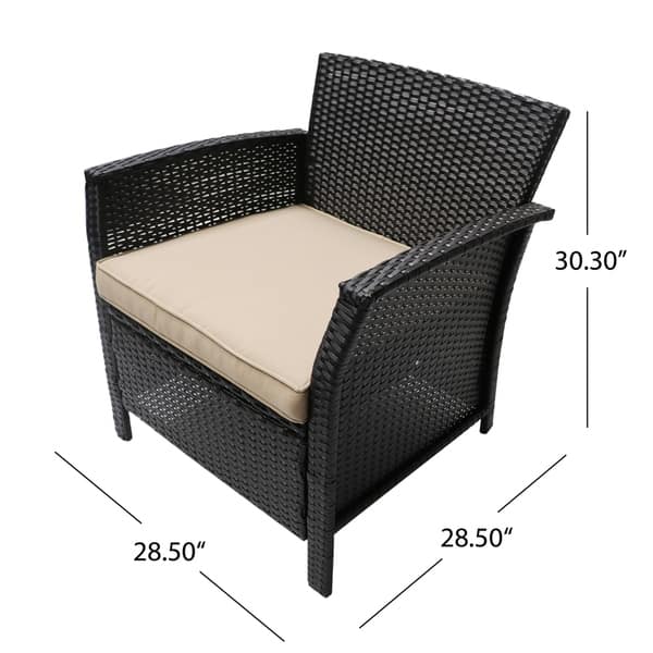 St. Lucia Outdoor Wicker Club Chairs (Set of 2)by Christopher Knight Home