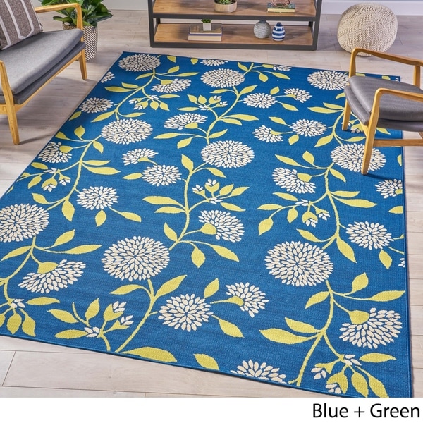 Dvorah Indoor Floral Area Rug by Christopher Knight Home - 7'10 x 10'10