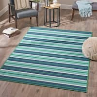 Anita Boho Denim and Wool Scatter Rug by Christopher Knight Home - Blue