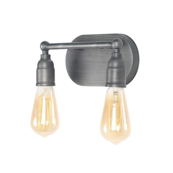 Lnc 2 Light Vanity Lights Silver Wall Sconces Bathroom Wall Lighting On Sale Overstock 22391631