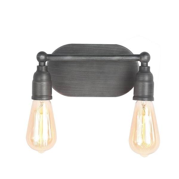 Lnc 2 Light Vanity Lights Silver Wall Sconces Bathroom Wall Lighting On Sale Overstock 22391631