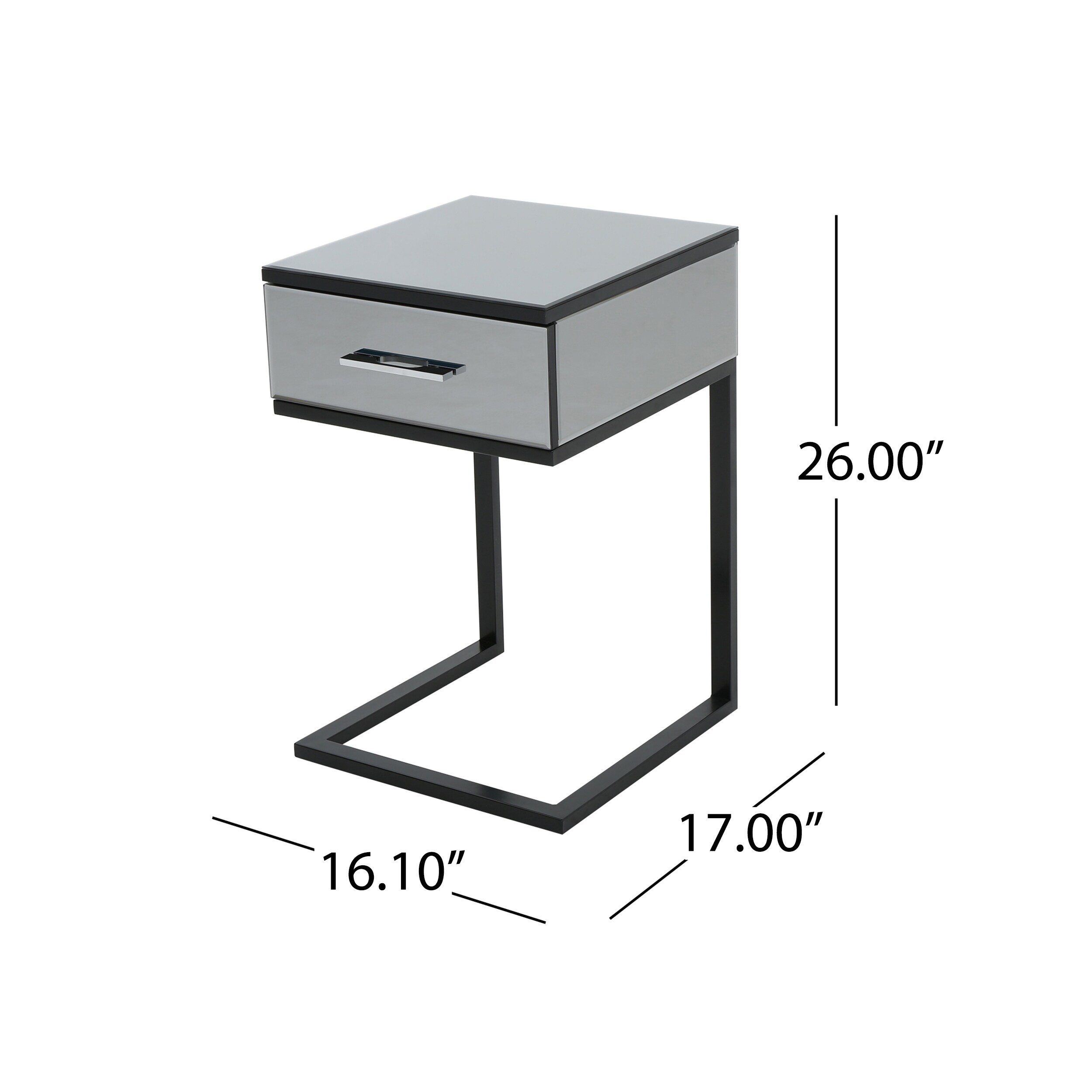 Shop Hattie Modern Faux Wood Side Table With Tempered Glass Top By Christopher Knight Home Overstock 22391742