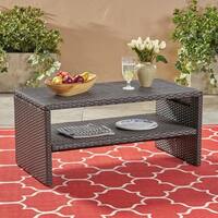St. Marta Outdoor Wicker Coffee Table by Christopher Knight Home