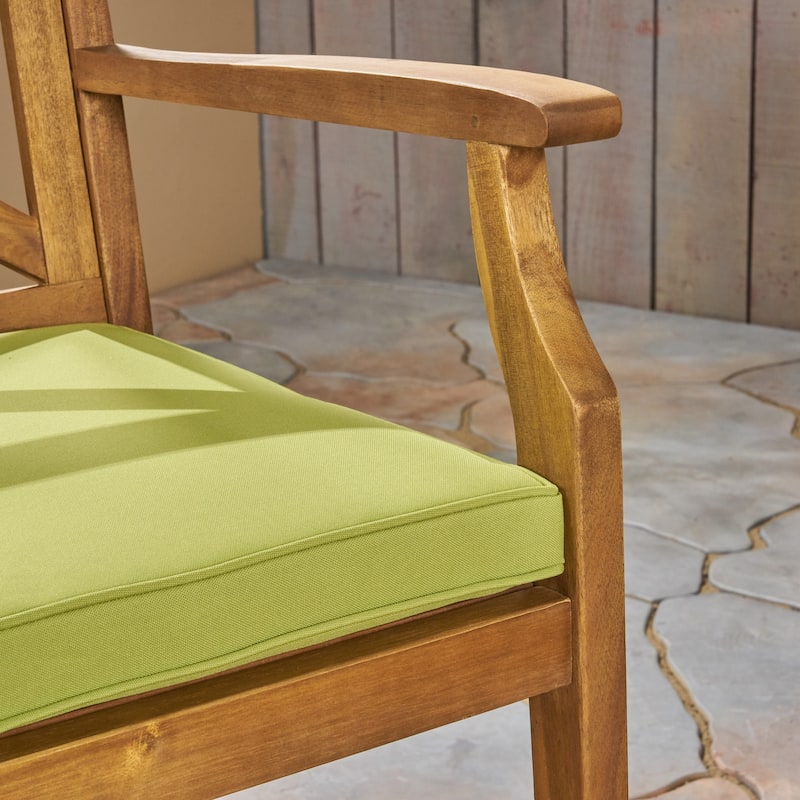 Perla Outdoor Acacia Wood Barstool by Christopher Knight Home (Set of 2)