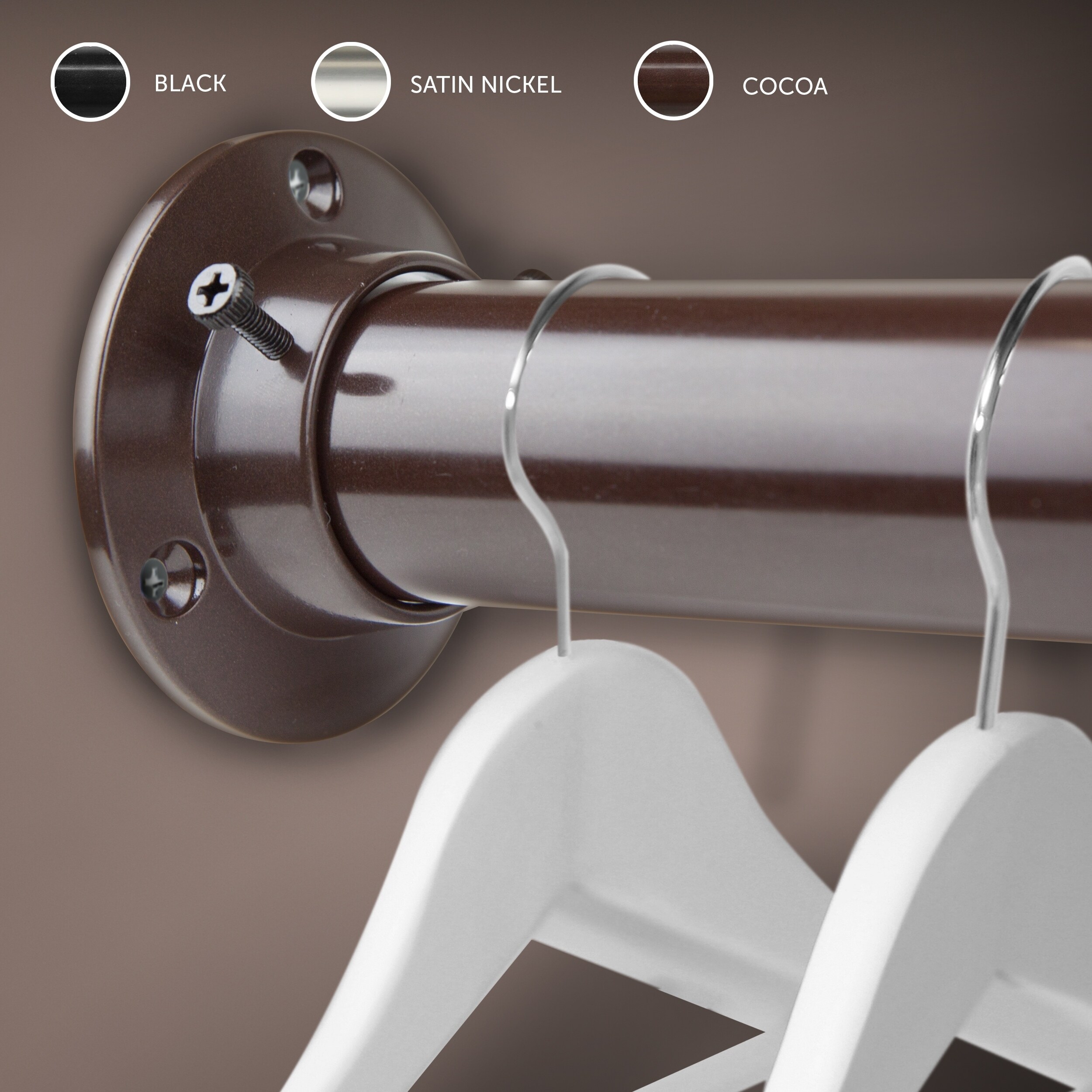 Shop Instyledesign 1 5 Premium Heavy Duty Adjustable Closet Rod