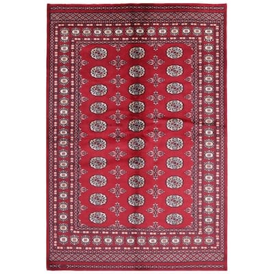 HERAT ORIENTAL 4'8 x 7' Handmade One-of-a-Kind Bokhara Wool Rug - 4'8 x 7'