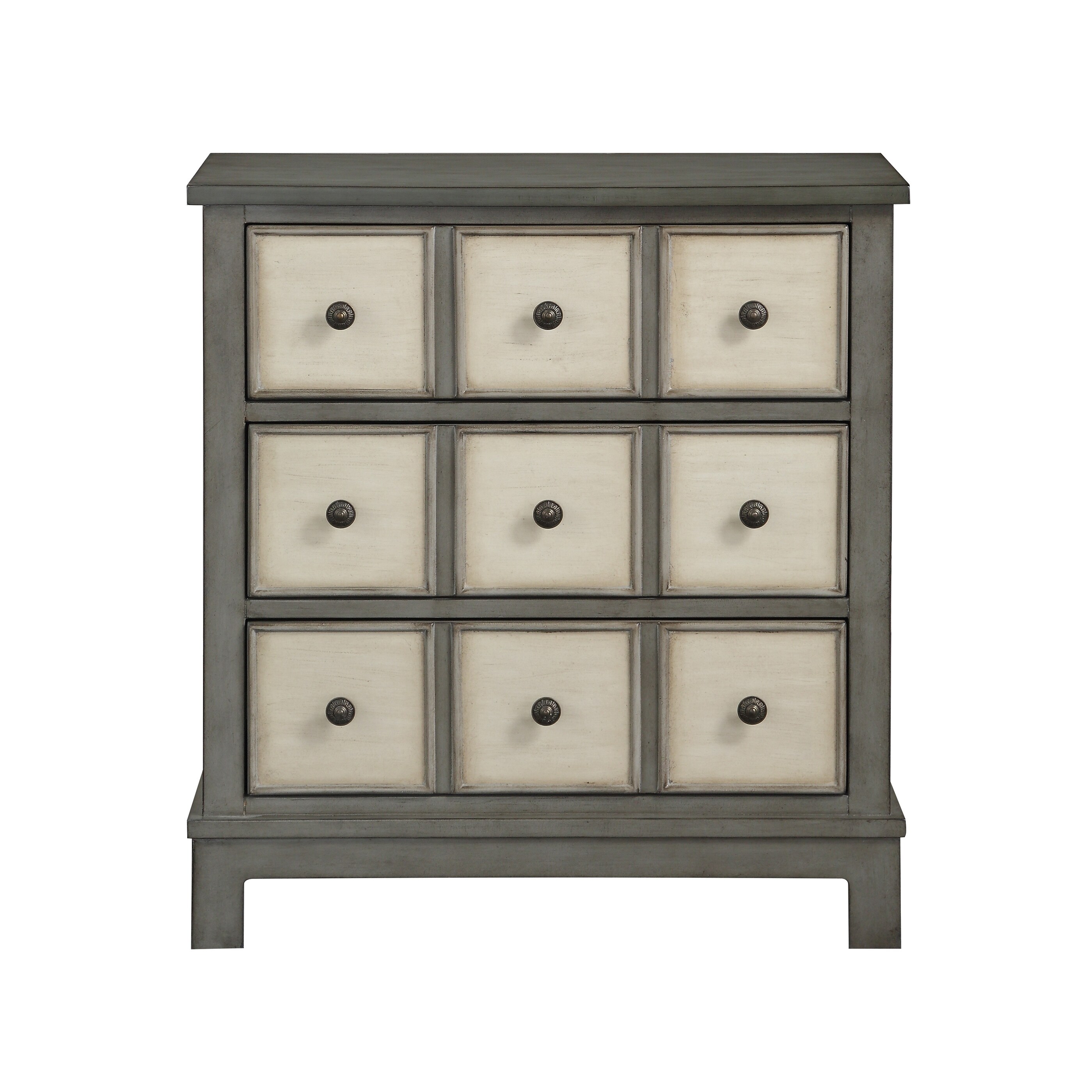 Shop Treasure Trove Harlow Grey And Cream Small 3 Drawer Chest
