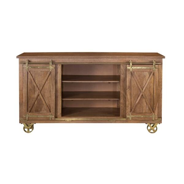Shop Treasure Trove Dunes Brown 2 Sliding Door 6 Drawer Media