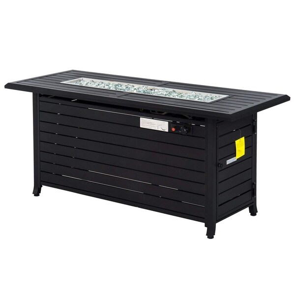 Shop Havenside Home Ikatan Black Aluminum 56 Inch Rectangular
