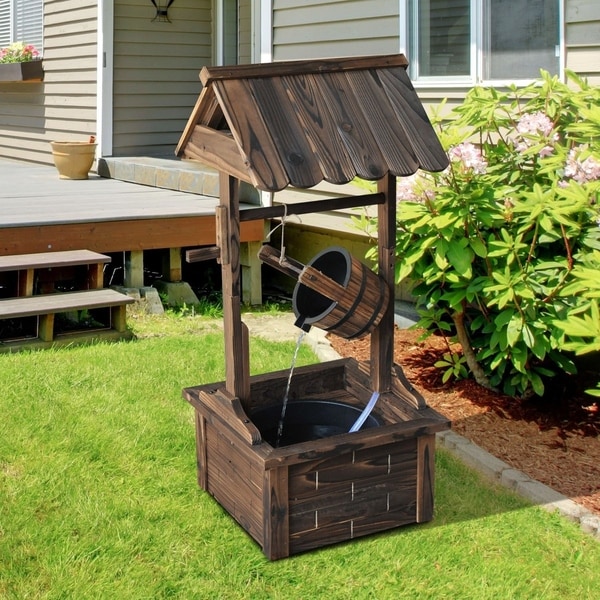 Accent Rustic Wishing Well Fountain