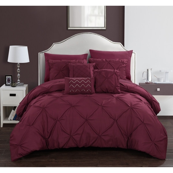 Chic Home Valentina 10 Piece Bed in a Bag Pinch Pleated Comforter Set