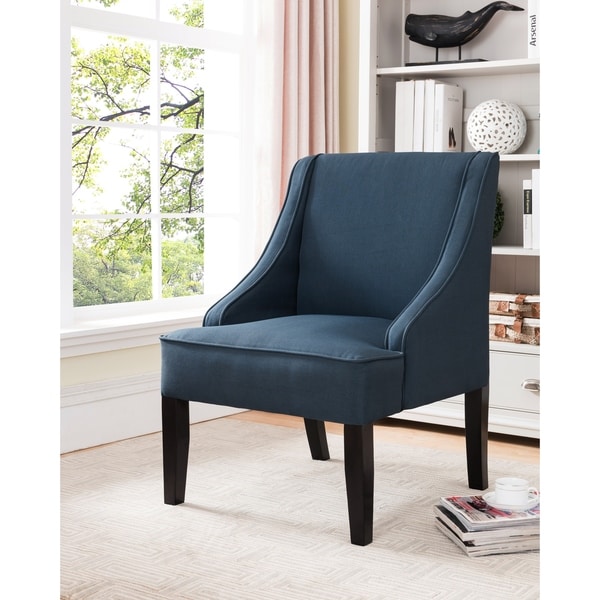 Shop K&B Furniture Dark Blue Accent Chair - On Sale - Overstock - 22393358