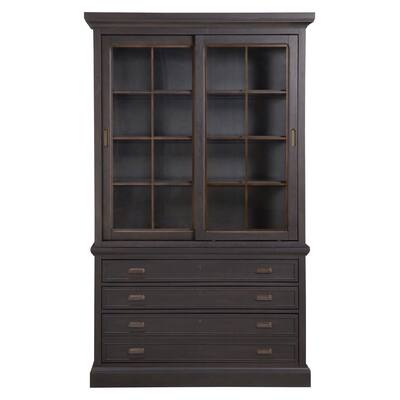 Hudson Square Traditional Vintage Charcoal Sliding Door China