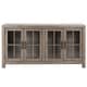 preview thumbnail 1 of 2, The Gray Barn Manderley Traditional Dove Tail Grey Buffet Curio Cabinet