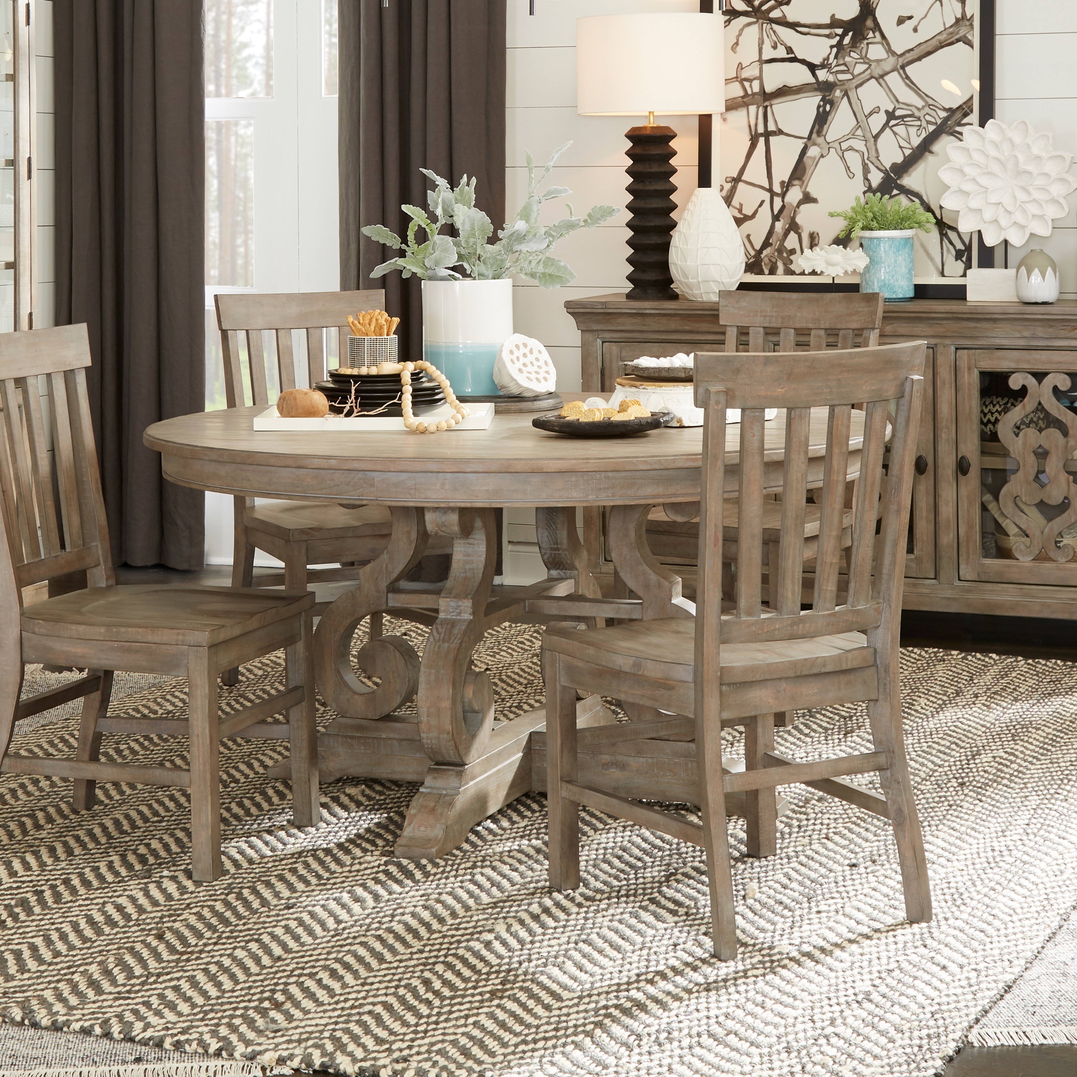 Shop Black Friday Deals On The Gray Barn Manderley Traditional Dovetail Grey 60 Inch Round Dining Table Dove Tail Grey Overstock 22393571