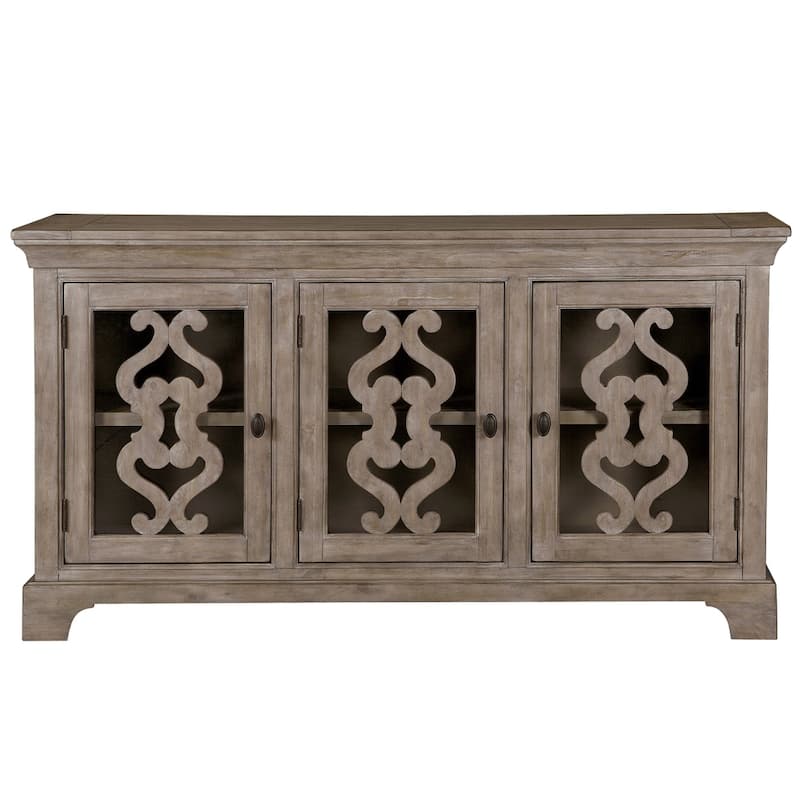 Magnussen Home Tinley Park Dove Tail Grey Server - 66''W x 18''D x 36''H