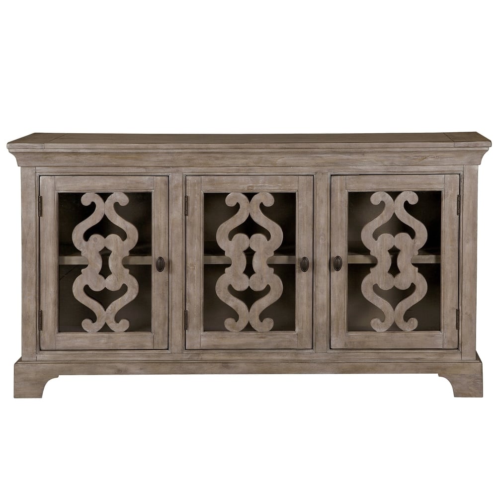 Magnussen Home Tinley Park Dove Tail Grey Server - 66''W x 18''D x 36''H