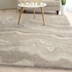 Carolina Weavers River Rock Ivory Plush Shag - 5'3 x 7'6 - Bed Bath ...