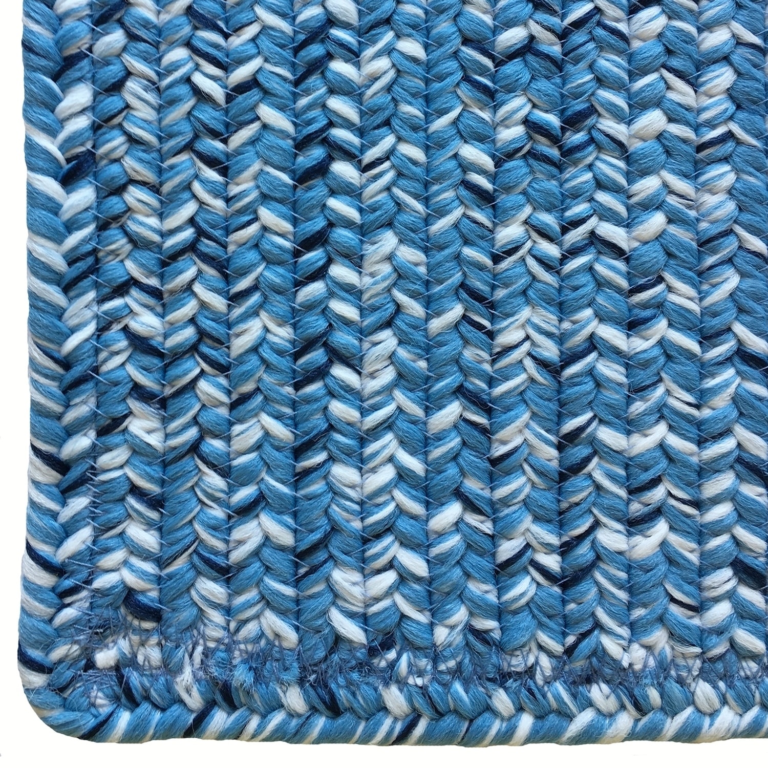 Team Spirit Light Blue Navy Hand Braided Vertical Stripe Light Blue Navy Hand Braided
