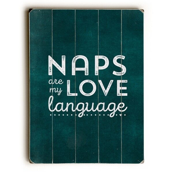 Naps - Teal Planked Wood Wall Decor by Cheryl Overton