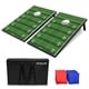 preview thumbnail 1 of 3, GoSports Football Cornhole Set | Customize with Your Team's Decals | Includes 2 Boards, 8 Bean Bags & Case - Green - 3' x 2'