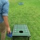 preview thumbnail 3 of 3, GoSports Football Cornhole Set | Customize with Your Team's Decals | Includes 2 Boards, 8 Bean Bags & Case - Green - 3' x 2'