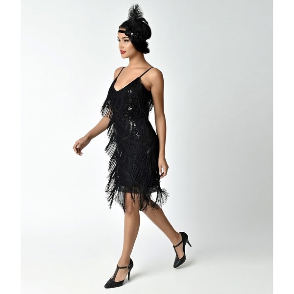 fringe tiered party dress