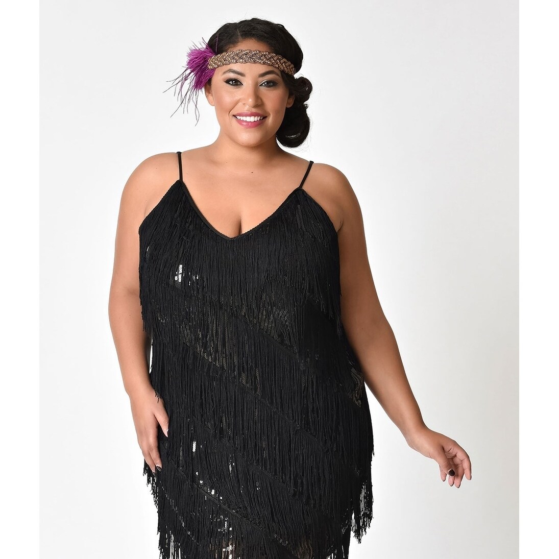 fringe tiered dress