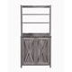 preview thumbnail 4 of 12, Furniture of America Figg Rustic Multi-shelf Microwave Cabinet