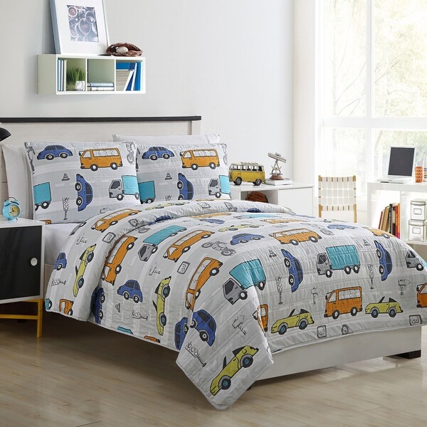 boy zone construction quilt