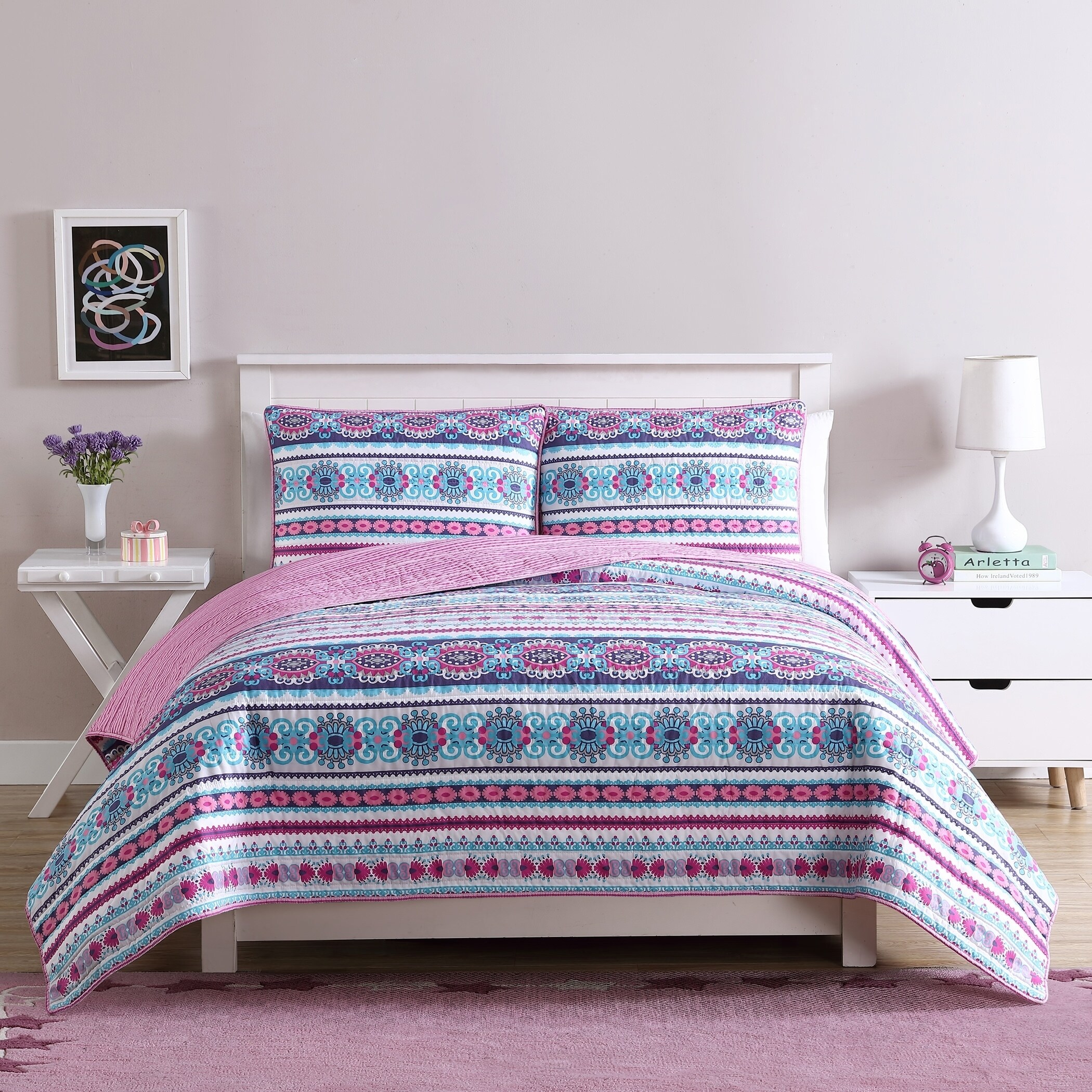 Shop Black Friday Deals On Kids Zone Chloe Bohemian Quilt Set Overstock 22399332